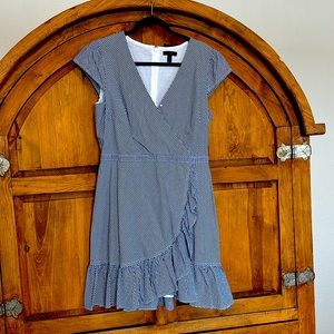 J Crew Gingham Faux Wrap Dress